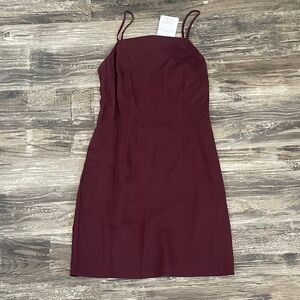 & Other Stories Burgundy Mini Dress